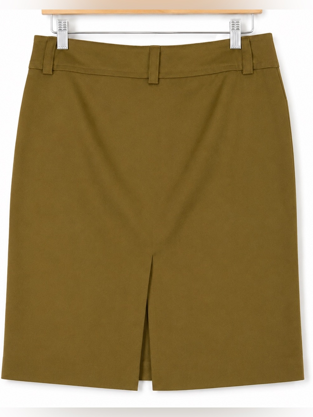 Trina Turk Khaki/Bronze Pencil Skirt Made in USA Size 4 - Picture 2 of 3